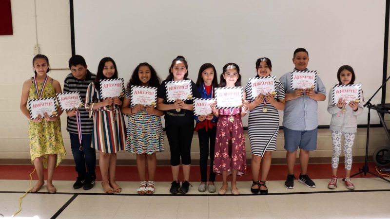 5th grade Student of the Year candidates. 