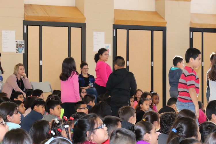 Students stand to be recognized for their AFOOFA Kindness award.