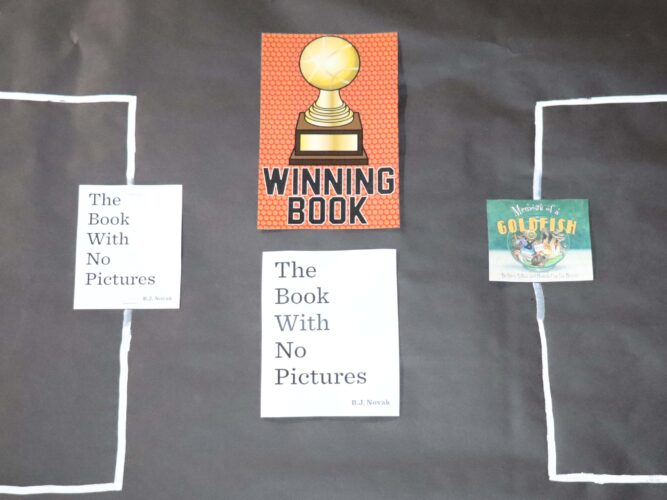 Congratulations to The Book with No Pictures!  Our school-wide winner!